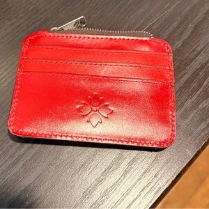 Patricia Nash Red Leather Card Holder